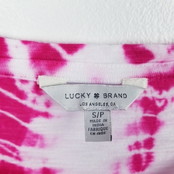 Lucky Brand Tie-Dye Twist-Front Short Sleeve Top NWT - Picture 6 of 12